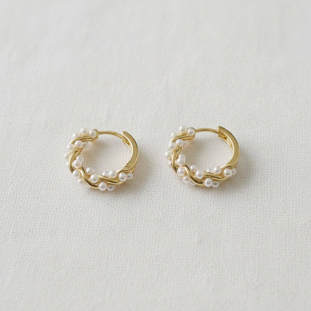 Pearl Hoop Earrings