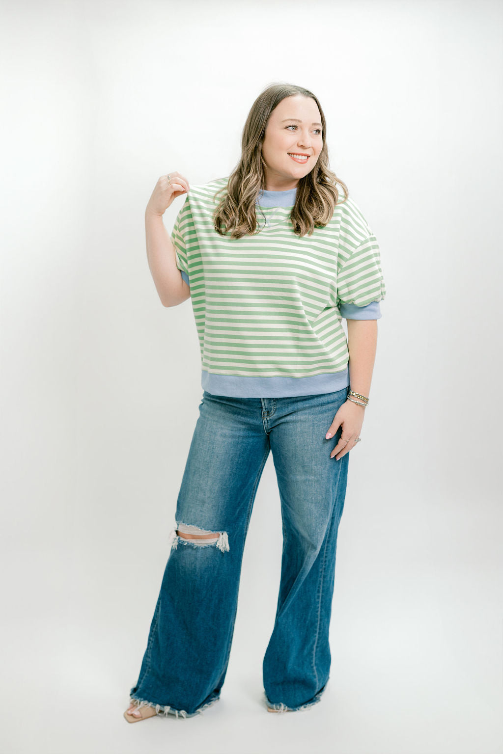 Short Sleeve Mock Neck Top