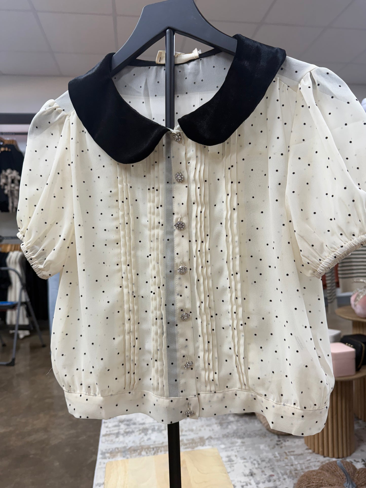 Raelyn Flocked Blouse