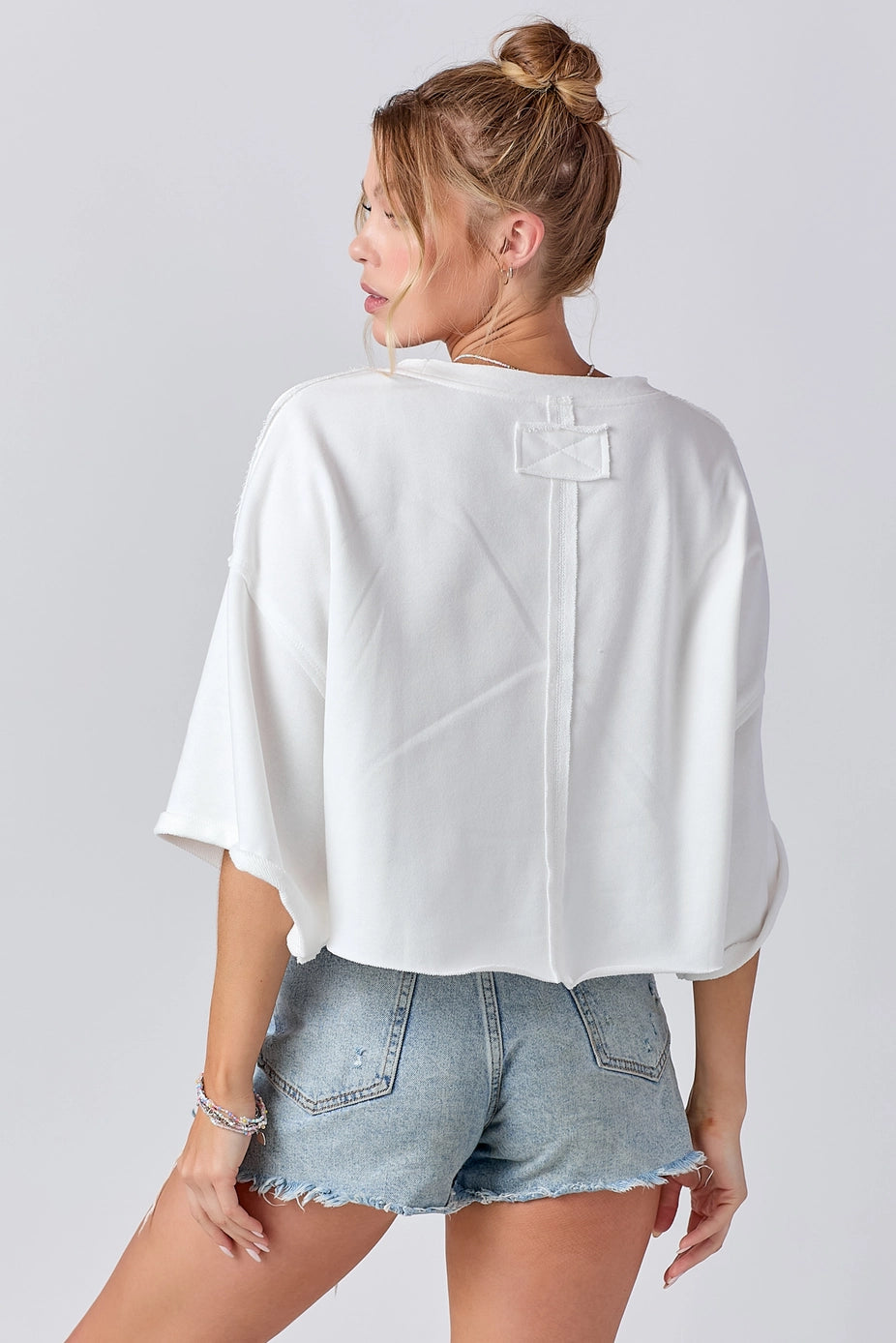 Mixed Fabric Top