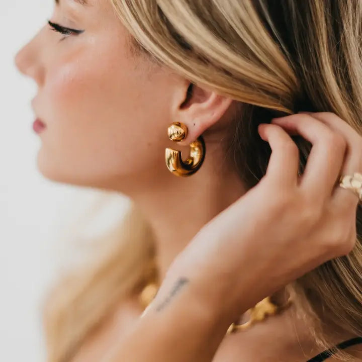 Caroline Reversible Hoop Earrings