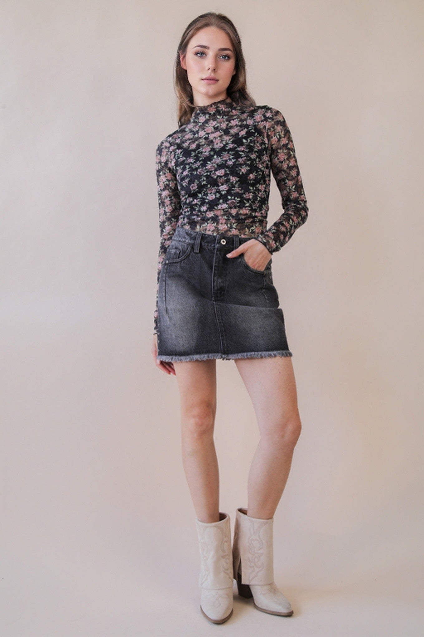 Floral Sheer Lace Top
