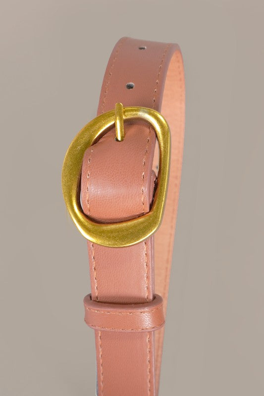 Contour Oval Buckle Belt