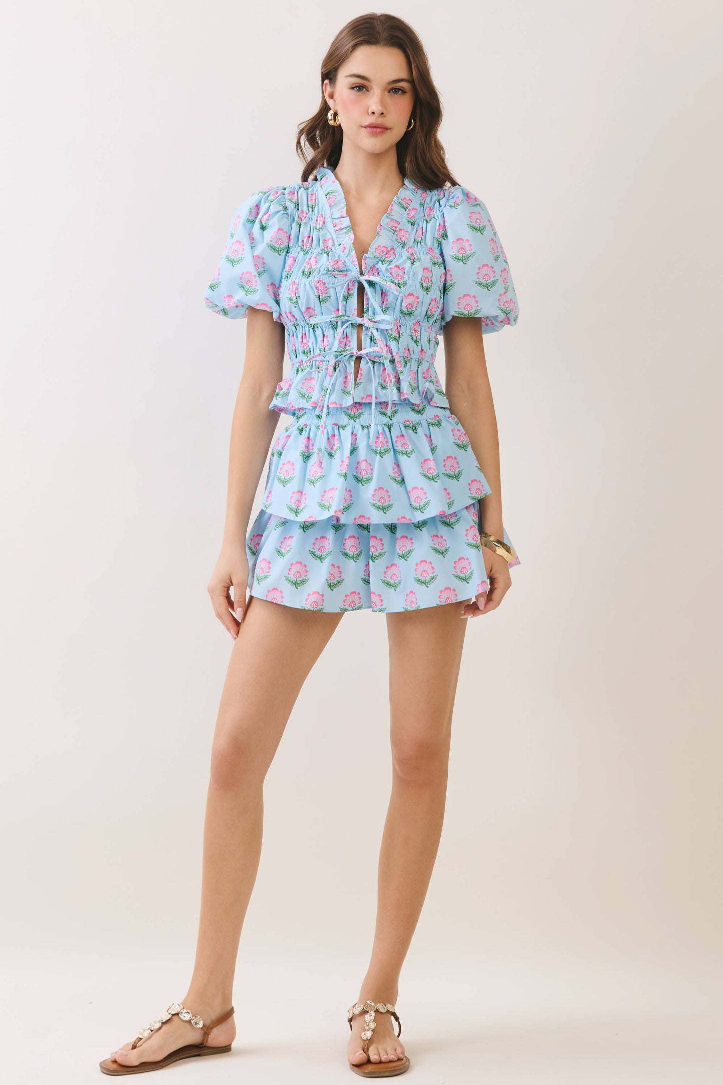 Shelby Ruffle Trim Top