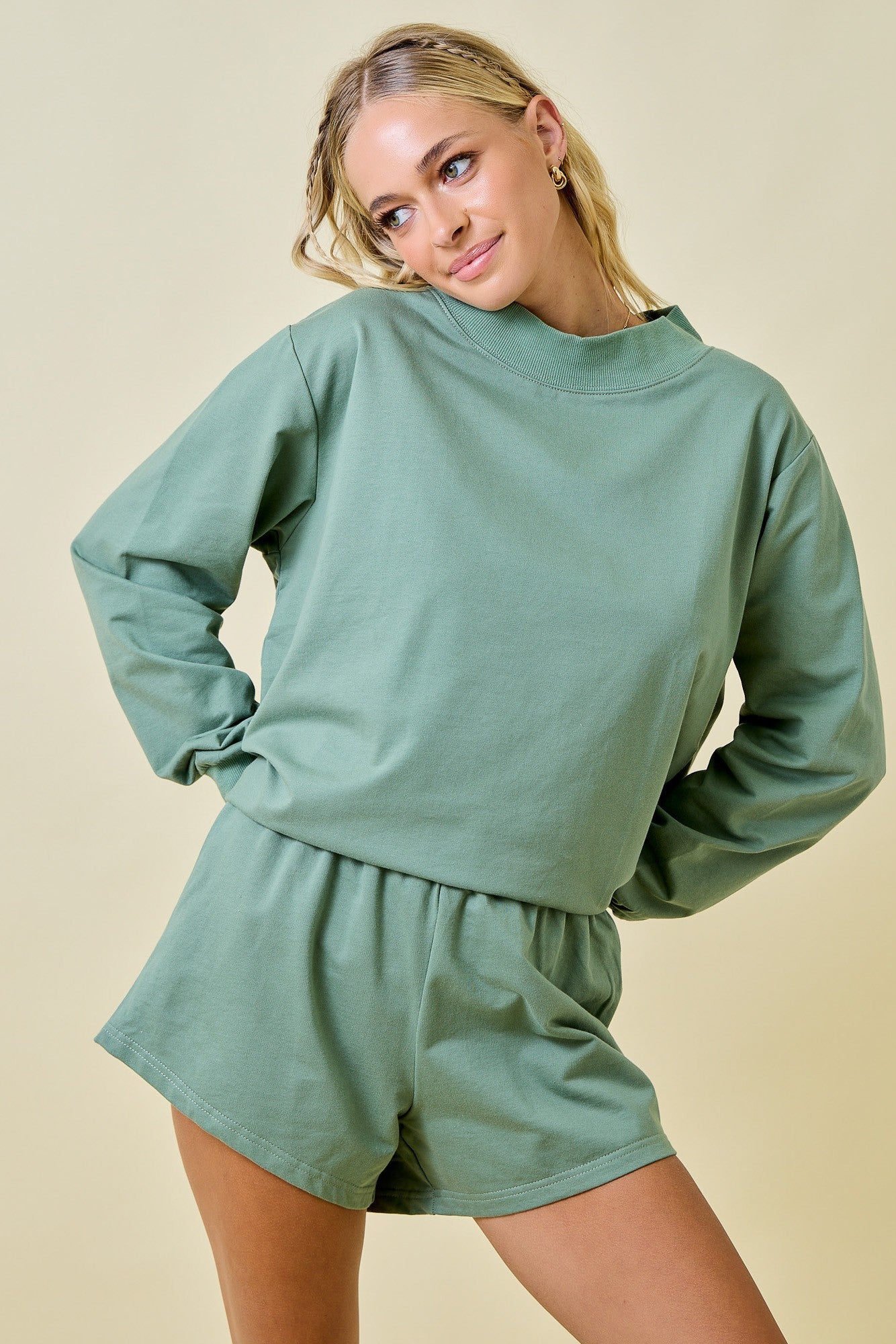 Mock Neck Sweatshirt