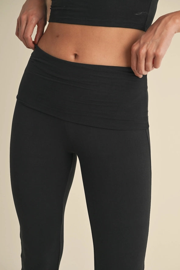 Soft Foldover Flare pants