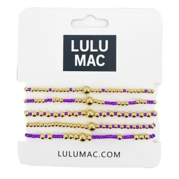 Purple and Gold Bracelet Set
