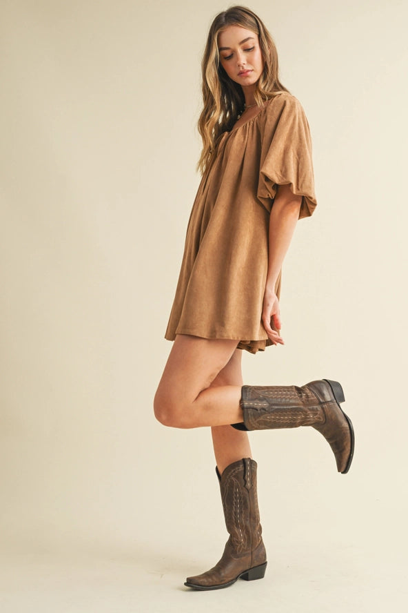 Finley Suede Romper