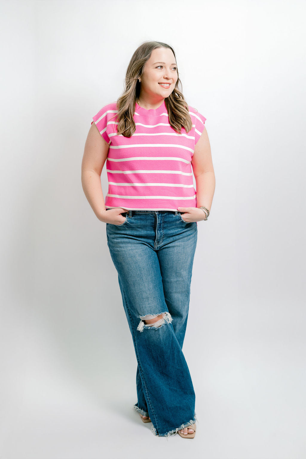 Jessie Striped Sweater Tee