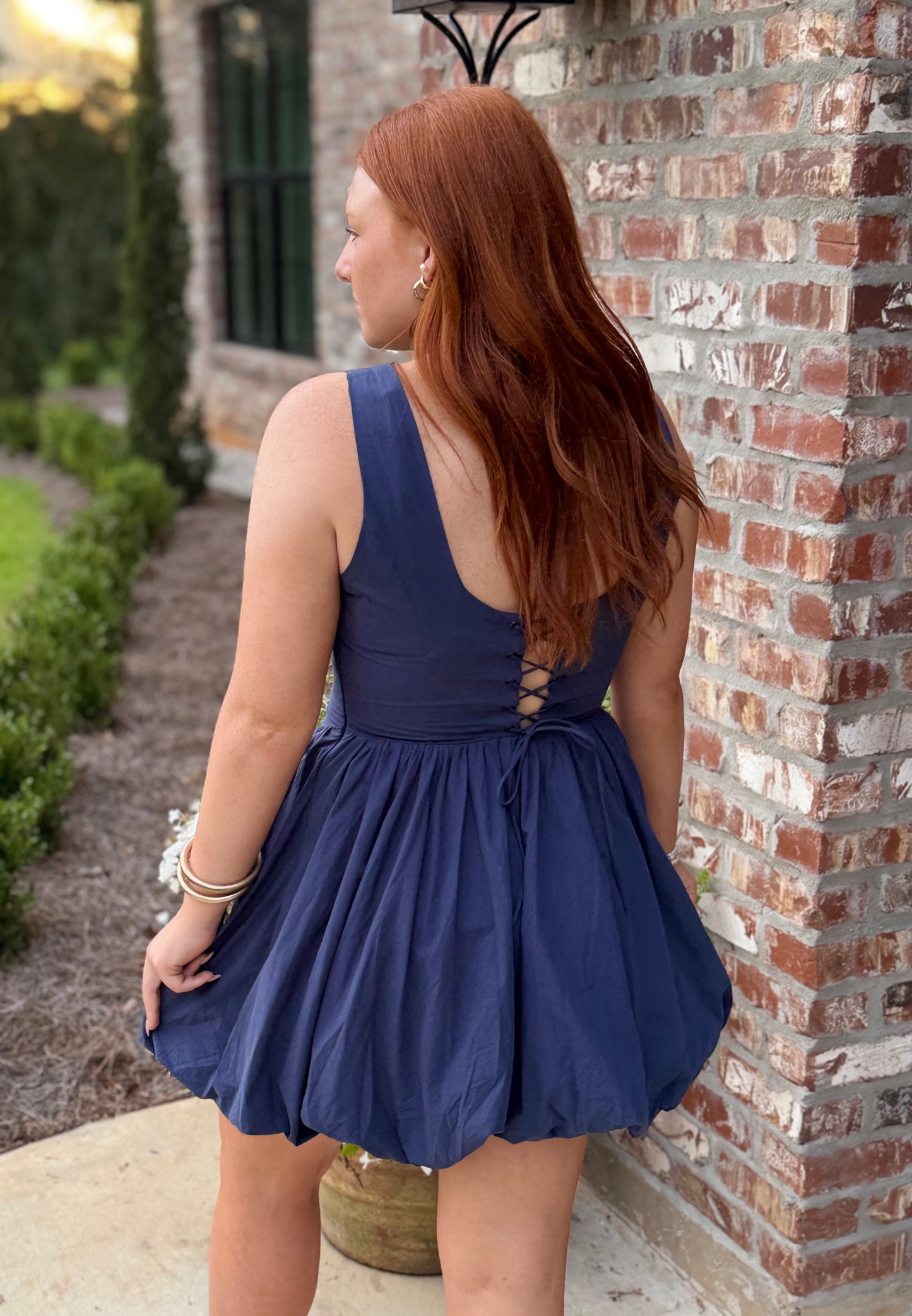 Collins Lace-Up Mini Dress