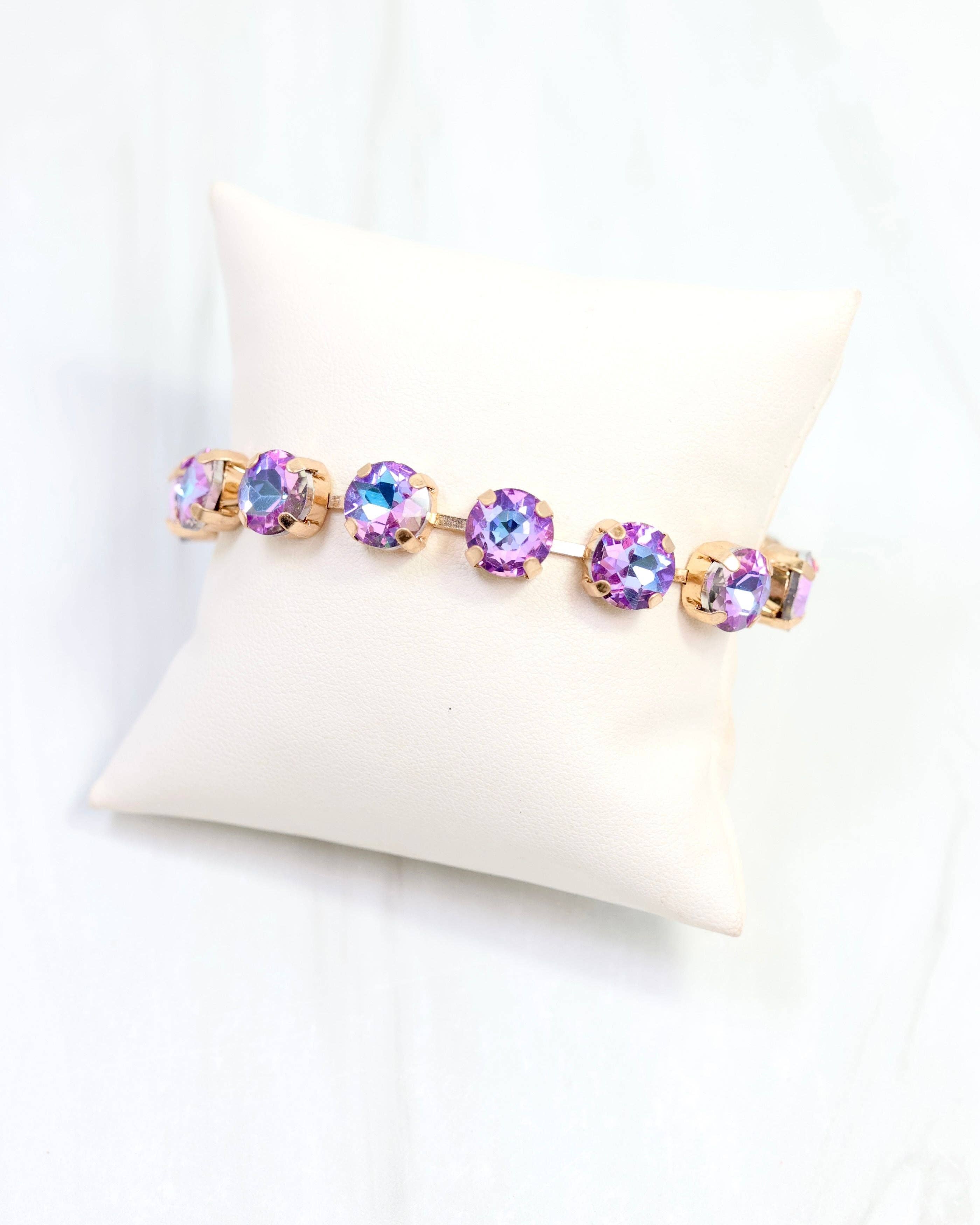 Andi Rhinestone Bracelet Purple AB