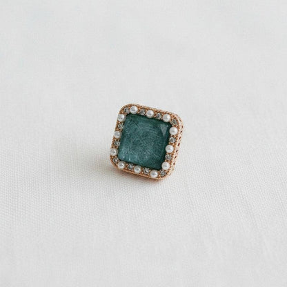 Blue Cubic Zirconia Geometric Stud Earrings
