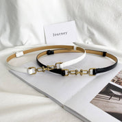 WAIST-HUGGING VINTAGE MATTE THIN BELT