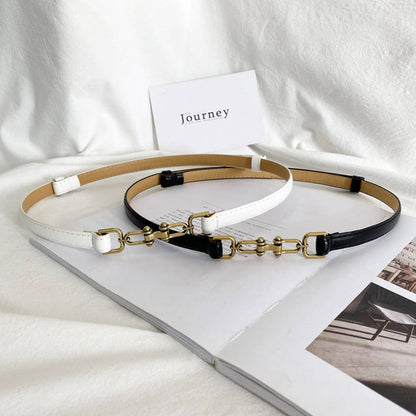WAIST-HUGGING VINTAGE MATTE THIN BELT