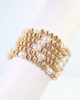 Cambria Beaded Bracelet Set Gold
