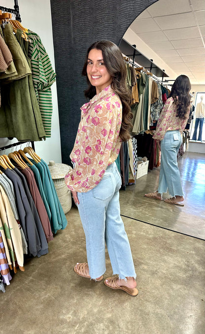 Aileeah High-Rise Slim Wide Leg Jeans