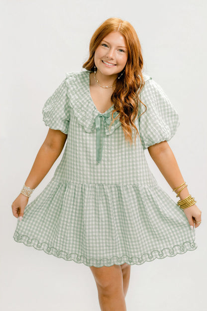 Gingham Babydoll Dress