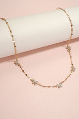 Rhinestone Butterfly Necklace