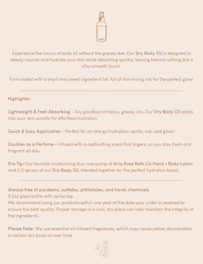 Beach Bum Dry Body Oil - Sunshine Collection
