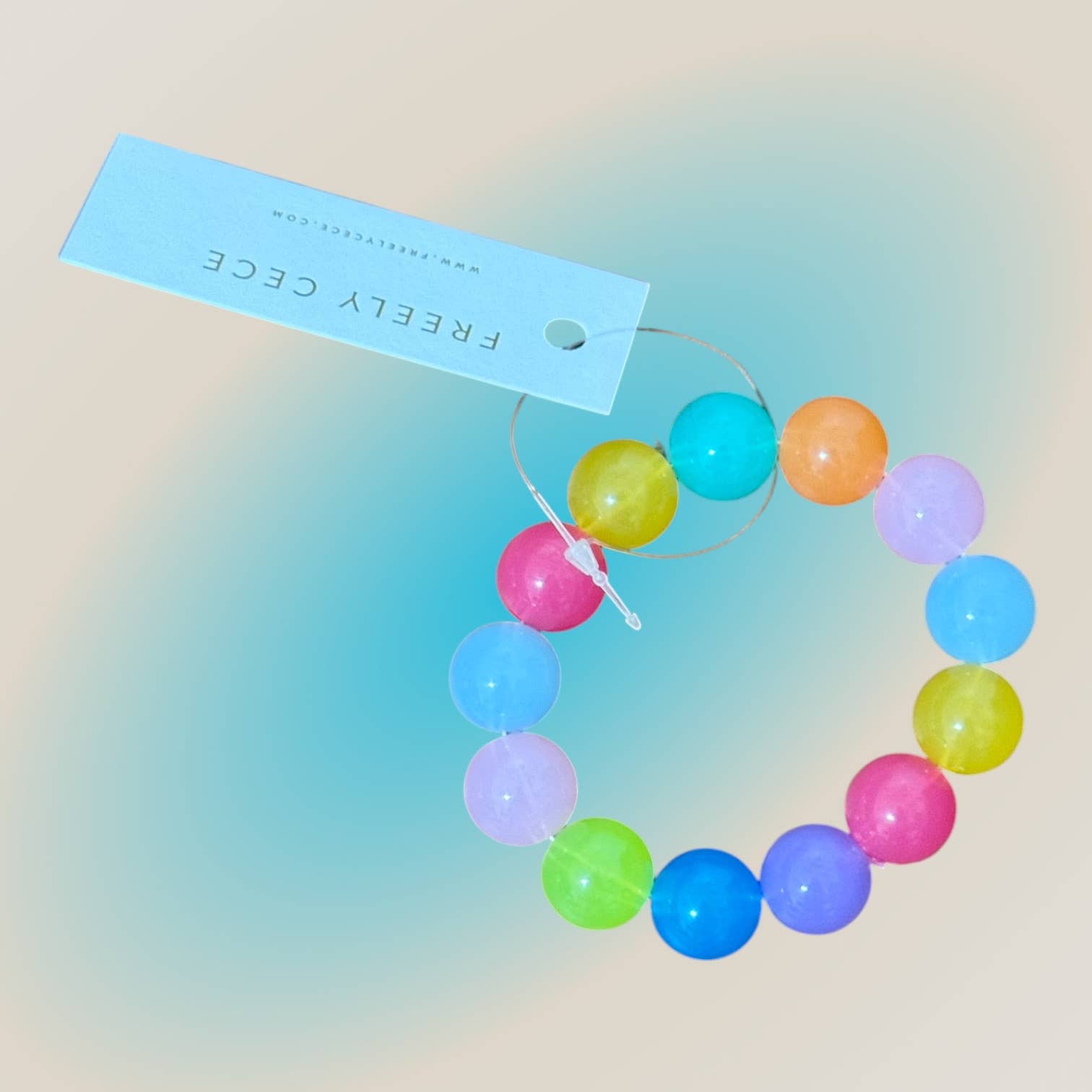 Multicolor Large Jelly Bead Beaded Bracelet