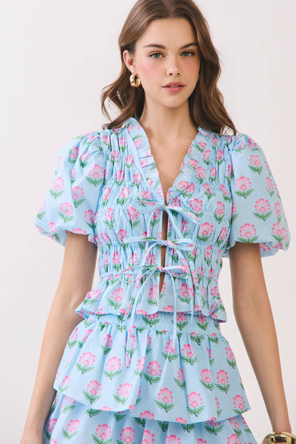 Shelby Ruffle Trim Top