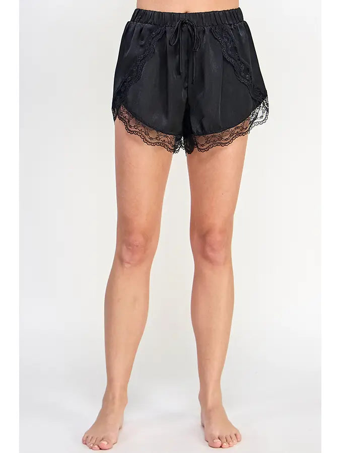 Black Lace Shorts