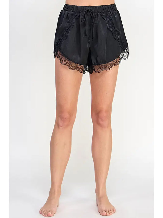 Black Lace Shorts