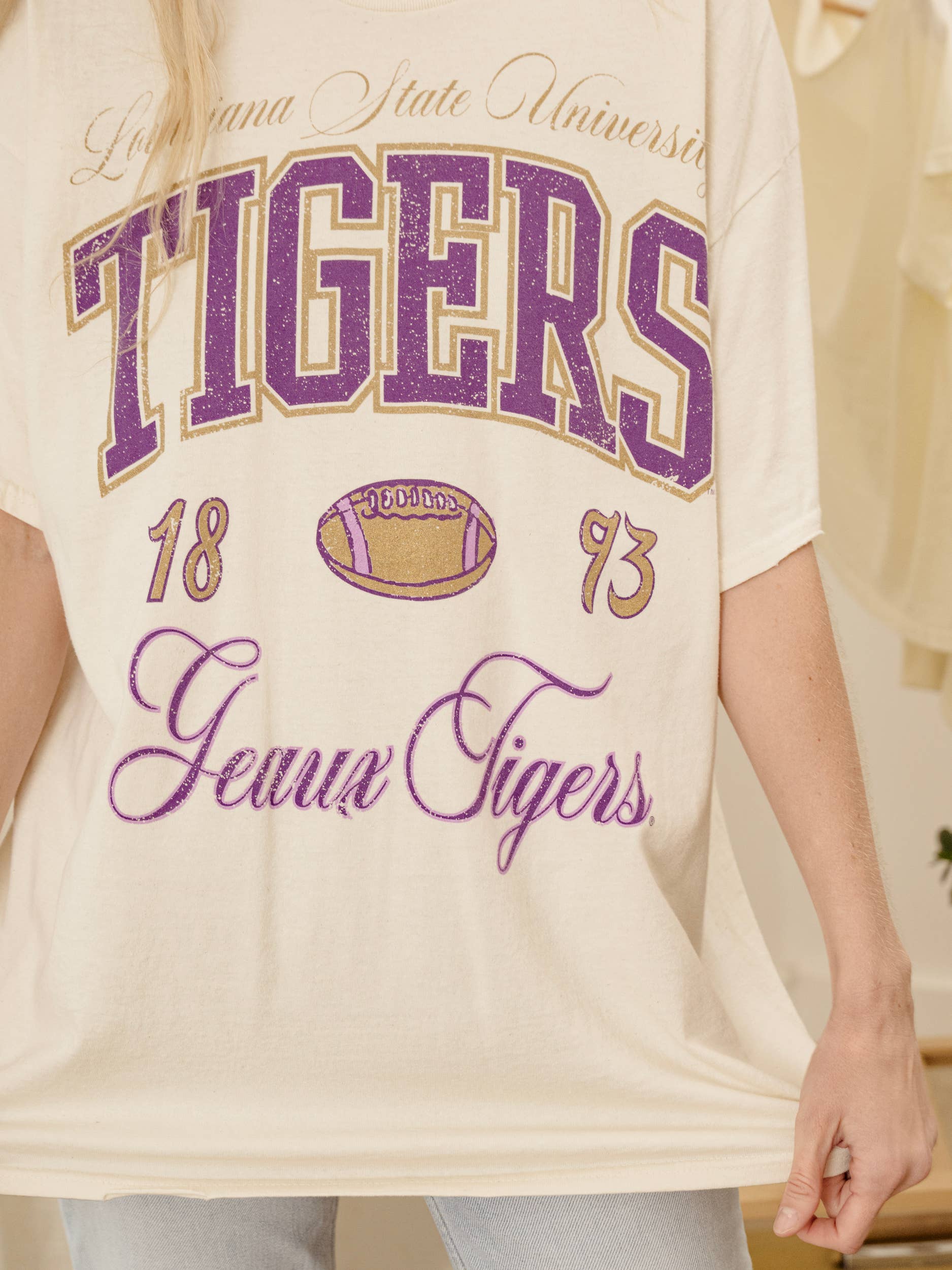 Geaux LSU Tigers Thrifted Tee