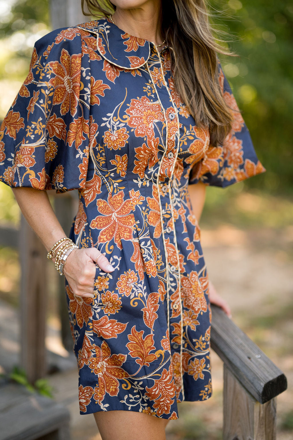 Eliza Floral Puff Sleeve Dress