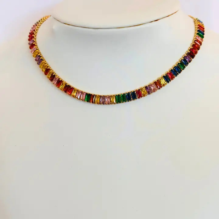 Erika Adjustable CZ Tennis Necklace