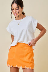 Brandy Braided Sleeve Tee