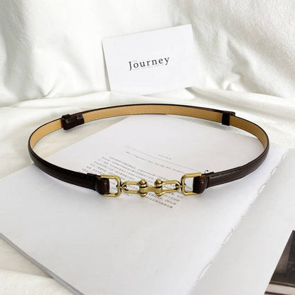 WAIST-HUGGING VINTAGE MATTE THIN BELT