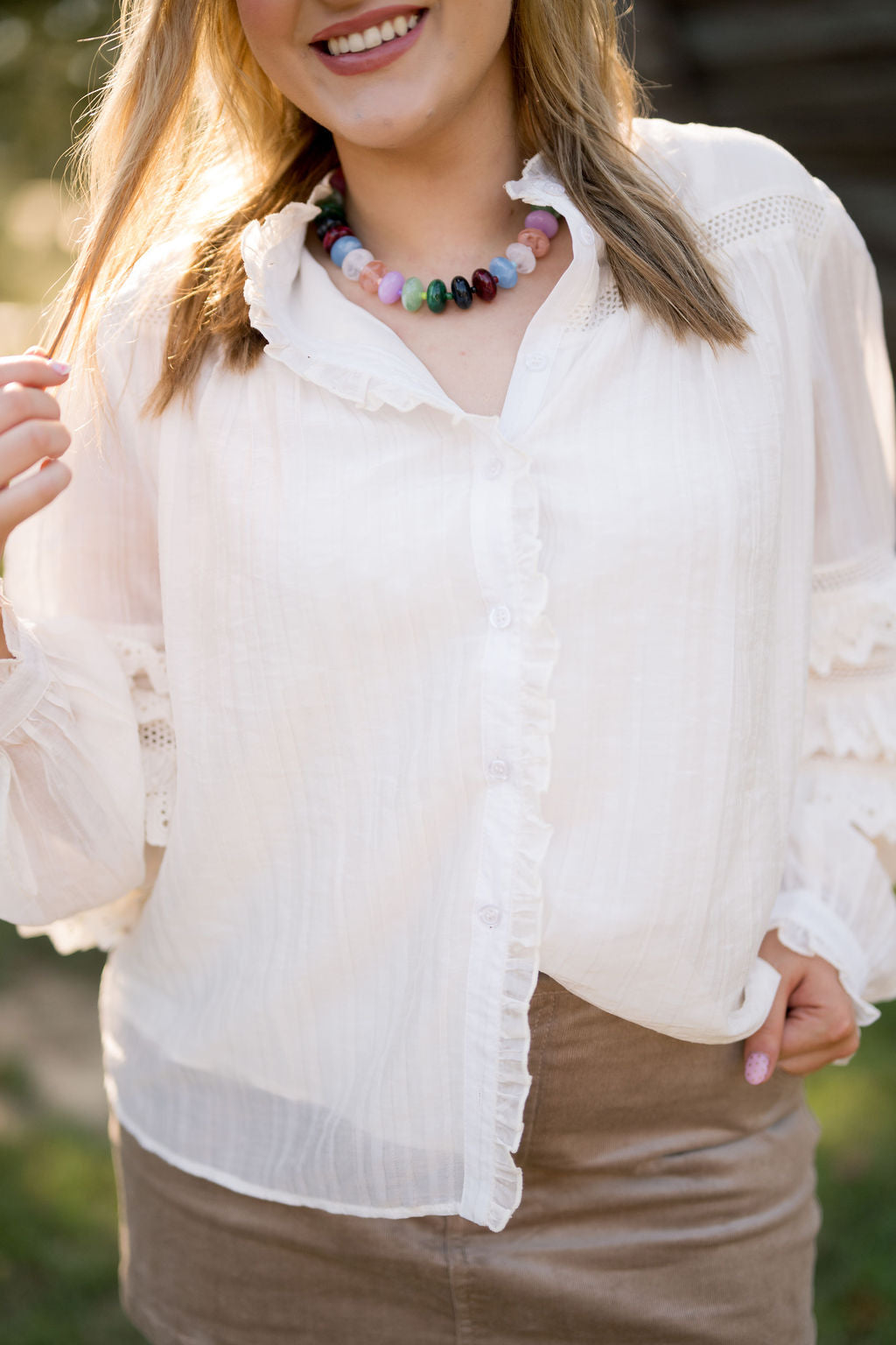 Ruffle Sleeve Blouse