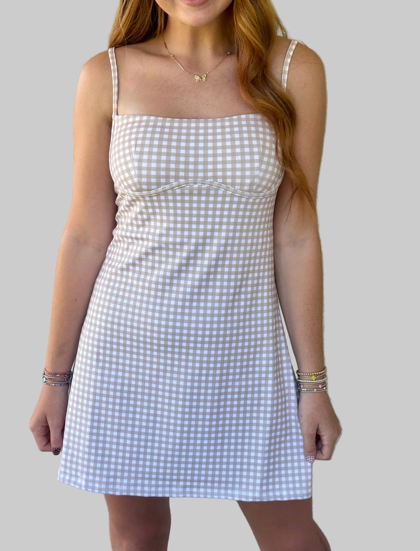 Riley Gingham Active Dress