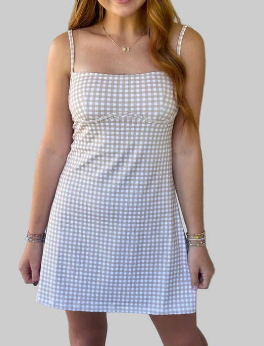 Riley Gingham Active Dress