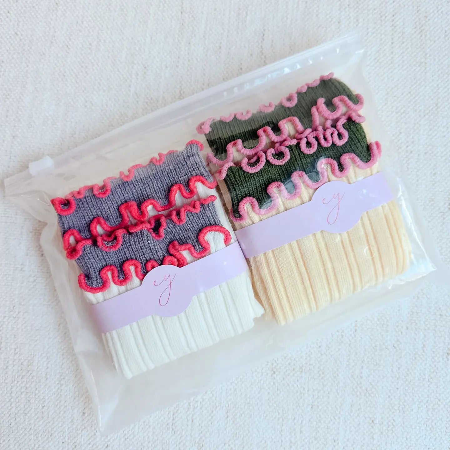 Rippled Ruffle Sock Set of 2