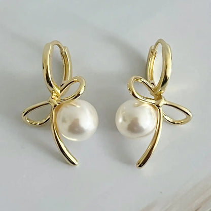 Bow Pearl Earrings