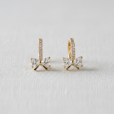 Vintage Inspired Zircon Bow Earrings