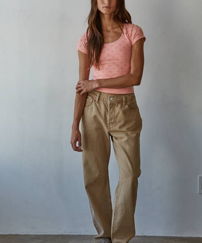 Seamless Eyelet Top