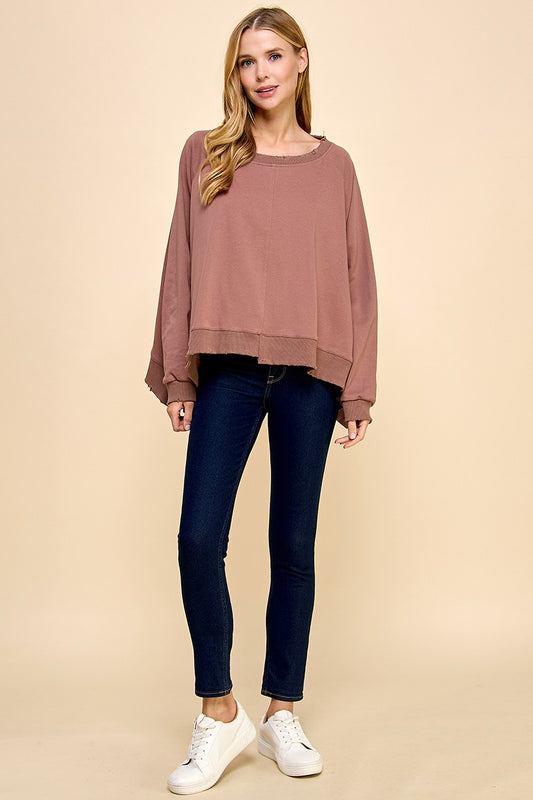 Chocolate Khloe Oversized Sweatshirt