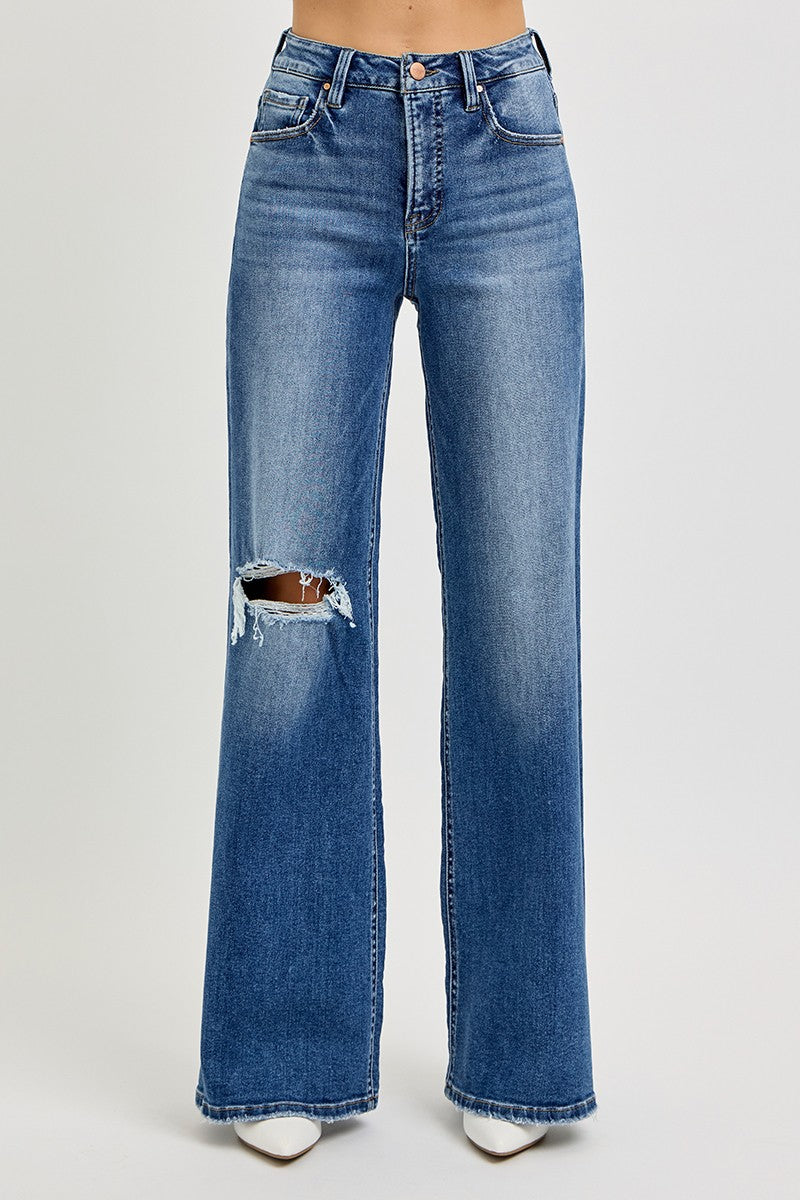 Jessica High Rise Wide Leg Jeans