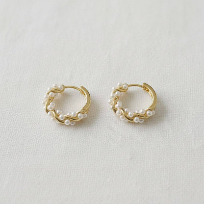 Pearl Hoop Earrings