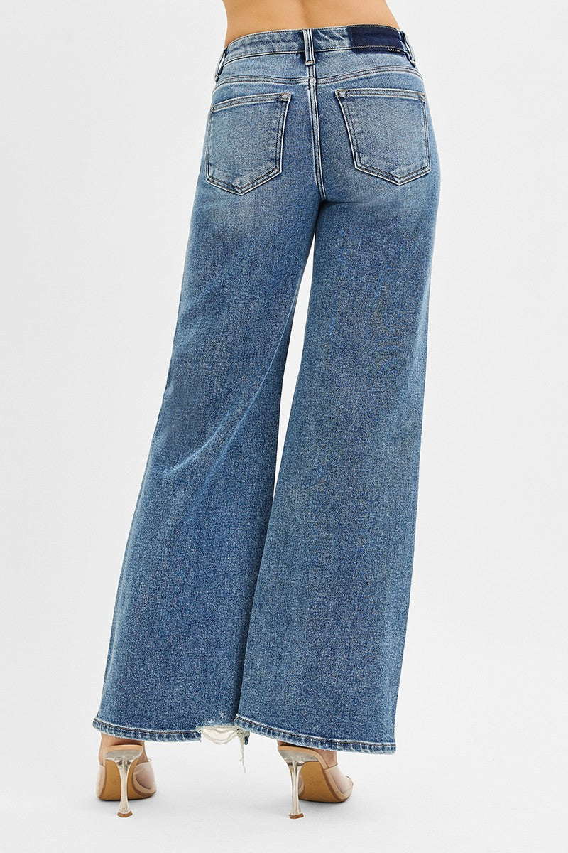 Risen TC Mid Rise Fit Wide Jeans