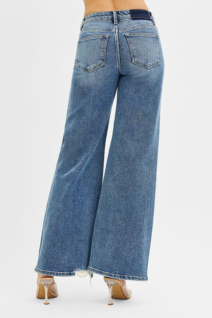 Risen TC Mid Rise Fit Wide Jeans