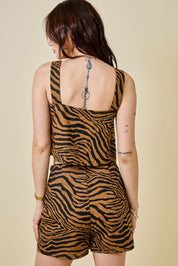 Mila Tiger Print Wrap Skort