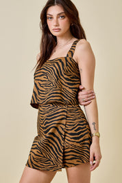 Mila Tiger Print Crop Top