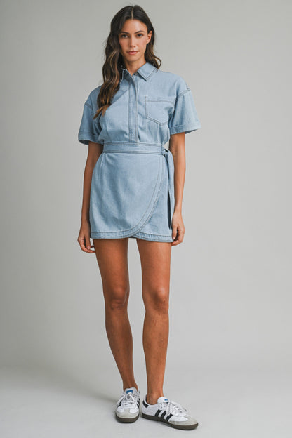 Denim Wrap Dress