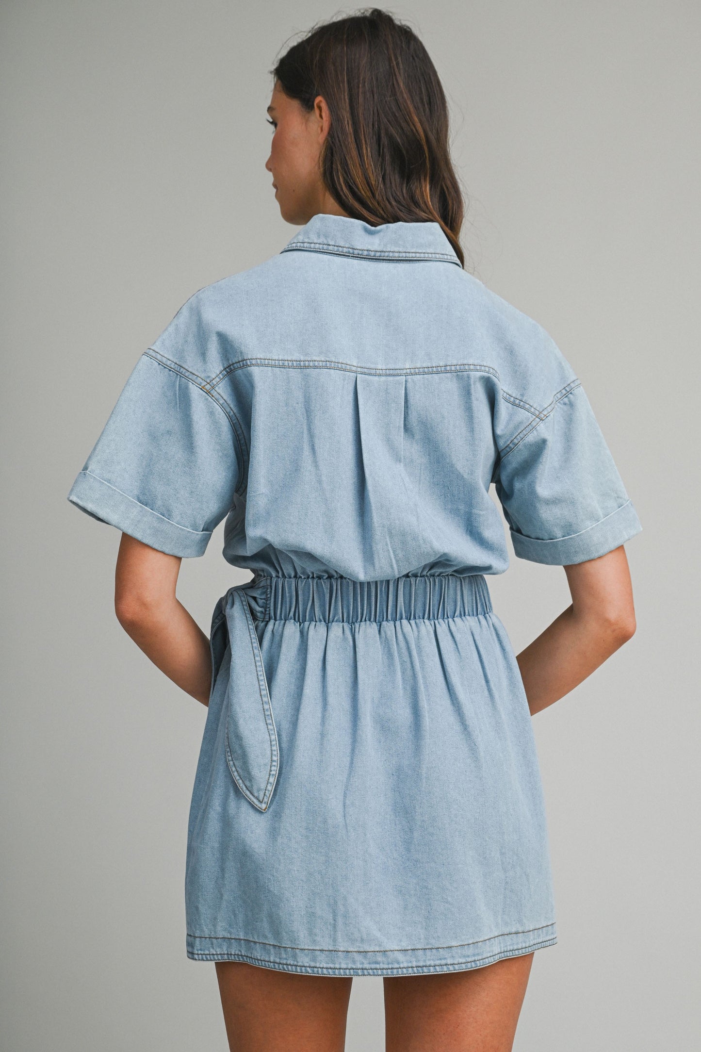 Denim Wrap Dress