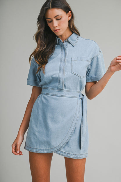 Denim Wrap Dress