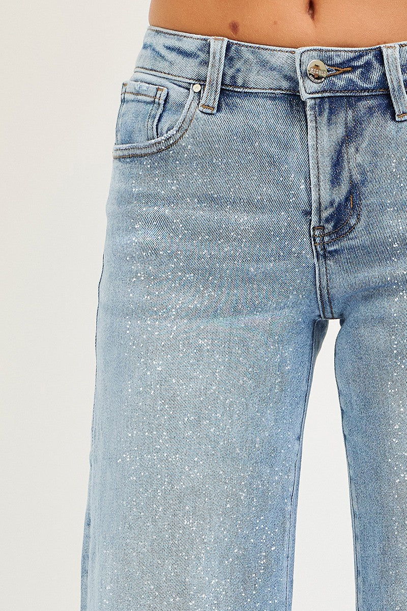 Tia Sparkle Risen Low Rise Jeans